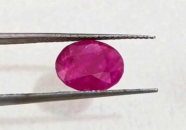 2.87ct Certified Mozambique Ruby, 100% Natural Untreated Gemstone - SMSGEMS 