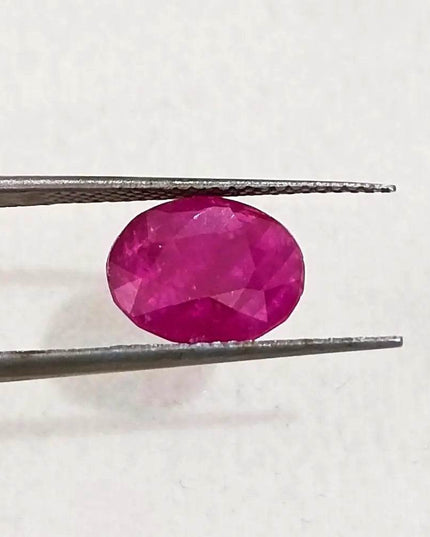 2.87ct Certified Mozambique Ruby, 100% Natural Untreated Gemstone - SMSGEMS 