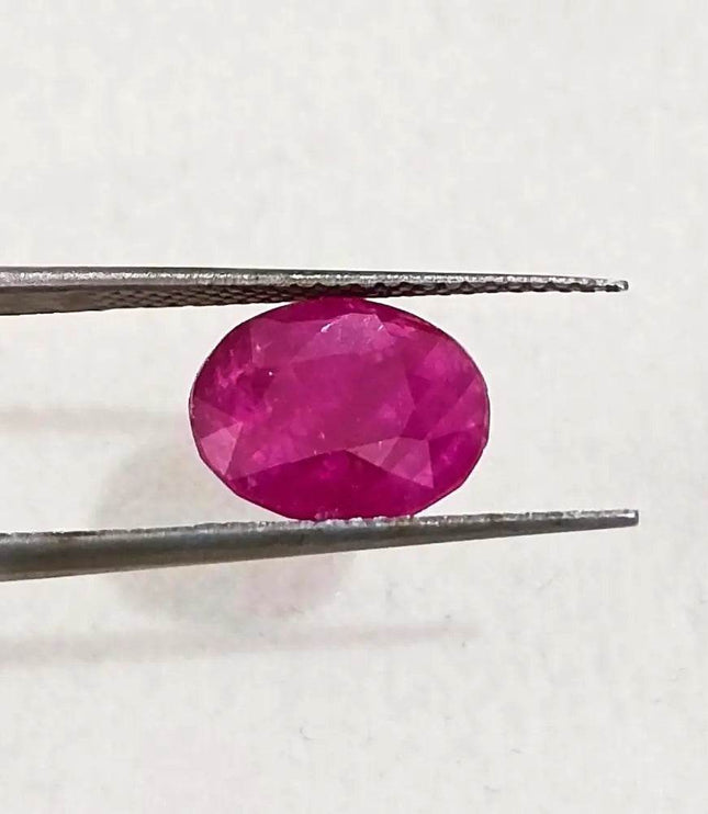 2.87ct Certified Mozambique Ruby, 100% Natural Untreated Gemstone - SMSGEMS 