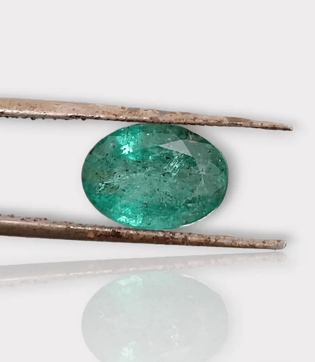 2.88ct Oval Cut Zambian Emerald ,100% Natural Earth Mined Gemstone - SMSGEMS 