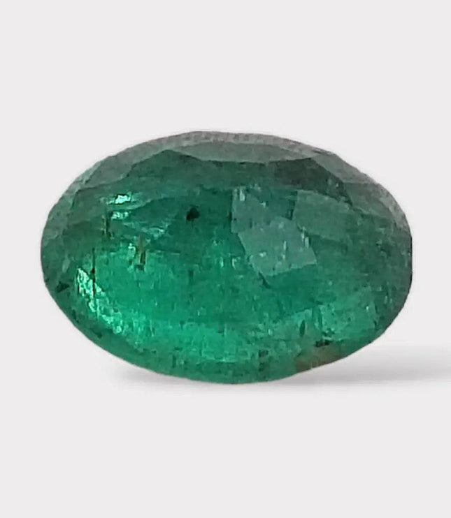 2.88ct Oval Cut Zambian Emerald ,100% Natural Earth Mined Gemstone - SMSGEMS 