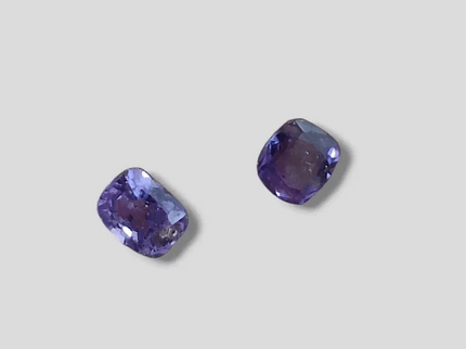 2.91ct/ 2pcs Color Chancing Purple Ceylon Sapphires, Natural Untreated Gemstones - SMSGEMS 