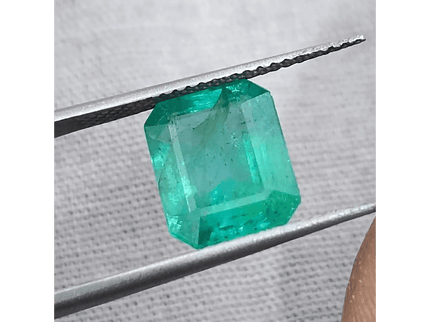 2.92ct Medium Green Zambian Emerald, 100% Natural Earth Mined Gemstone. - SMSGEMS 