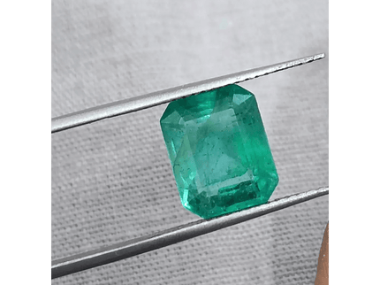 2.92ct Medium Green Zambian Emerald, 100% Natural Earth Mined Gemstone. - SMSGEMS 