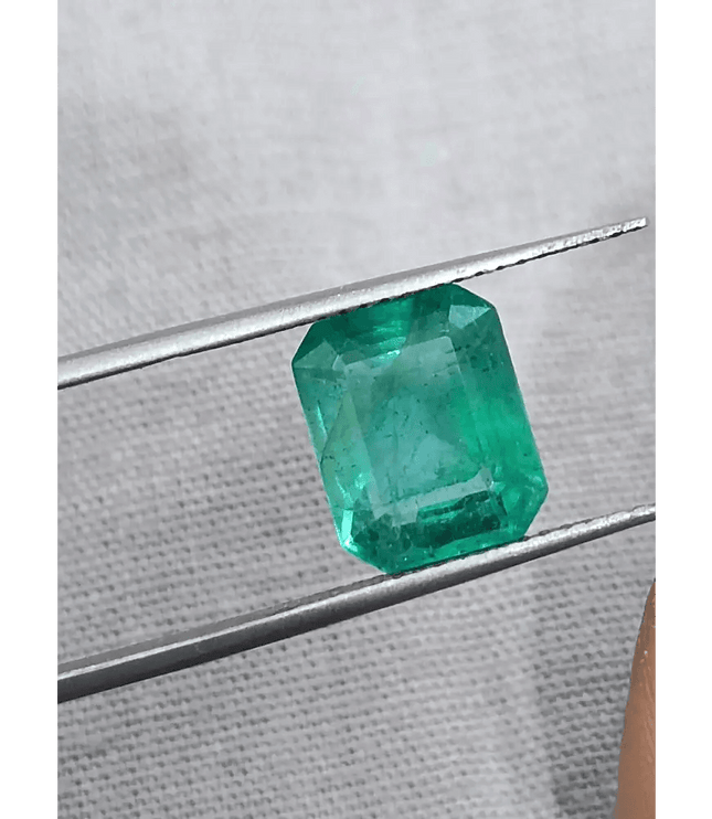 2.92ct Medium Green Zambian Emerald, 100% Natural Earth Mined Gemstone. - SMSGEMS 