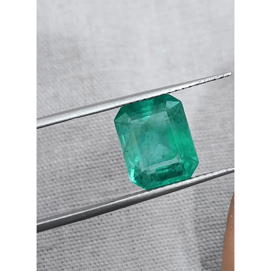 2.92ct Medium Green Zambian Emerald, 100% Natural Earth Mined Gemstone. - SMSGEMS 