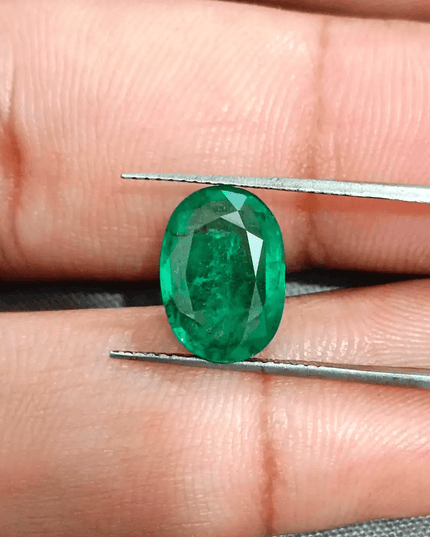 2.94ct Medium Deep Glass Green Swat Emerald, 100% Natural Earth Mined Gemstone - SMSGEMS 
