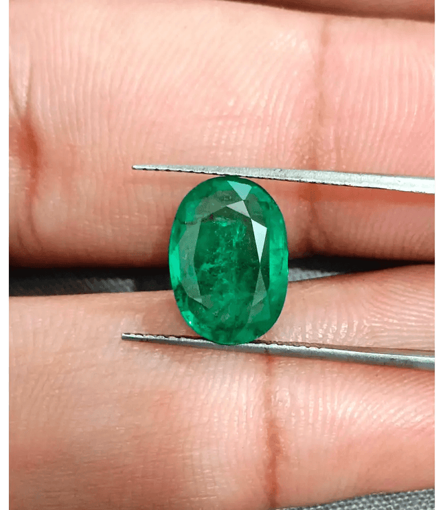 2.94ct Medium Deep Glass Green Swat Emerald, 100% Natural Earth Mined Gemstone - SMSGEMS 