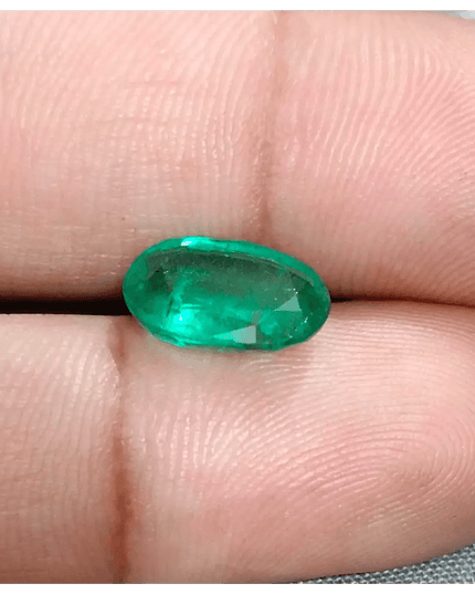 2.94ct Medium Deep Glass Green Swat Emerald, 100% Natural Earth Mined Gemstone - SMSGEMS 
