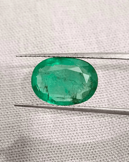 2.94ct Medium Deep Glass Green Swat Emerald, 100% Natural Earth Mined Gemstone - SMSGEMS 