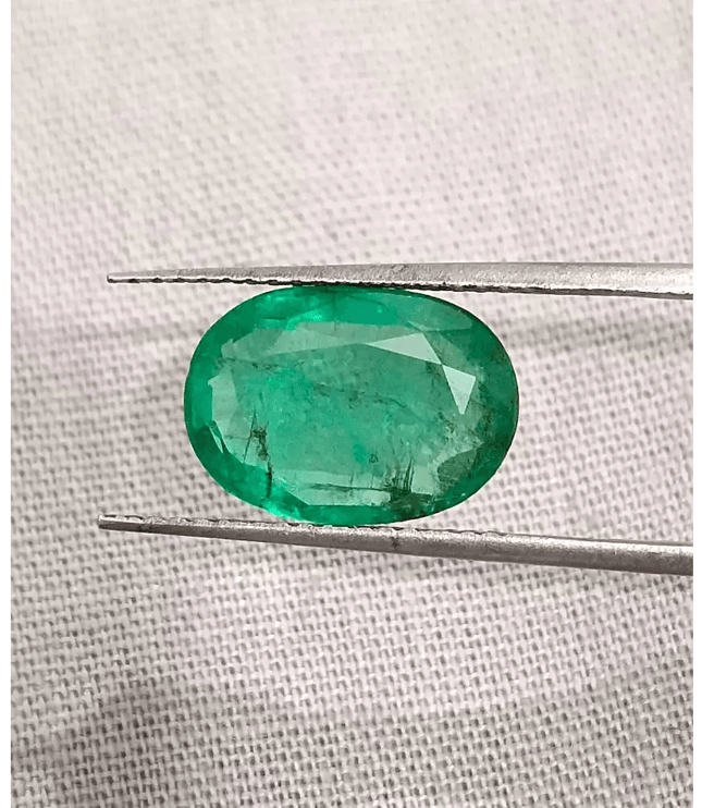 2.94ct Medium Deep Glass Green Swat Emerald, 100% Natural Earth Mined Gemstone - SMSGEMS 