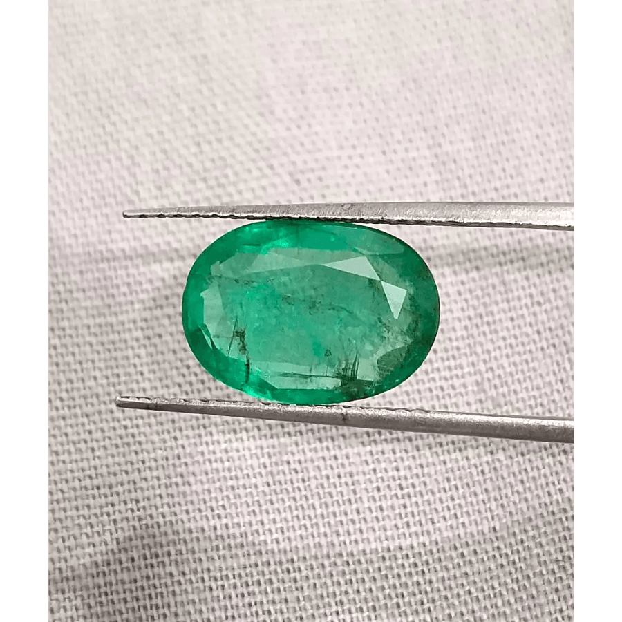 2.94ct Medium Deep Glass Green Swat Emerald, 100% Natural Earth Mined Gemstone - SMSGEMS 