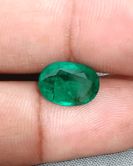 2.94ct Medium Deep Glass Green Swat Emerald, 100% Natural Earth Mined Gemstone - SMSGEMS 