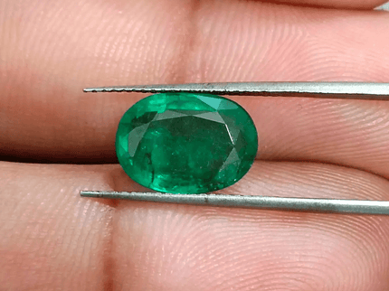 2.94ct Medium Deep Glass Green Swat Emerald, 100% Natural Earth Mined Gemstone - SMSGEMS 