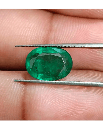 2.94ct Medium Deep Glass Green Swat Emerald, 100% Natural Earth Mined Gemstone - SMSGEMS 