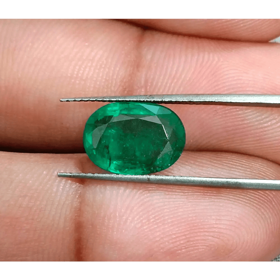 2.94ct Medium Deep Glass Green Swat Emerald, 100% Natural Earth Mined Gemstone - SMSGEMS 