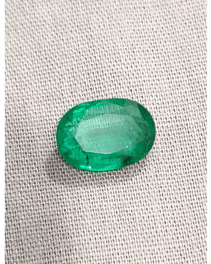 2.94ct Medium Deep Glass Green Swat Emerald, 100% Natural Earth Mined Gemstone - SMSGEMS 