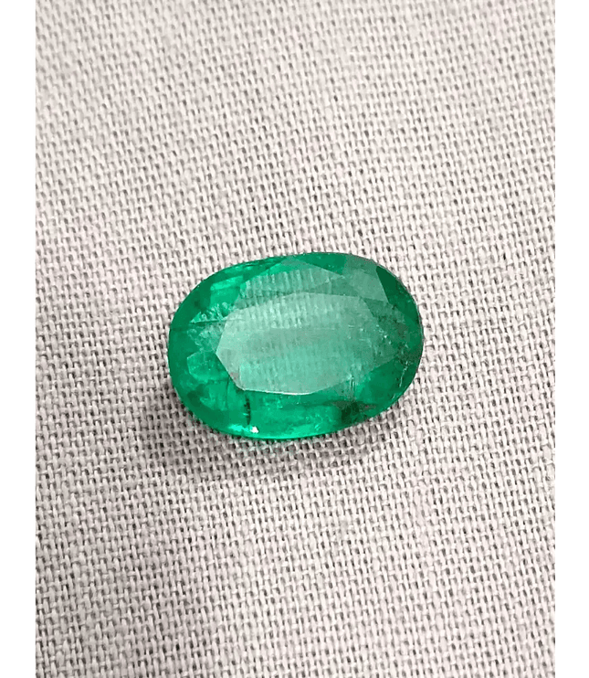 2.94ct Medium Deep Glass Green Swat Emerald, 100% Natural Earth Mined Gemstone - SMSGEMS 