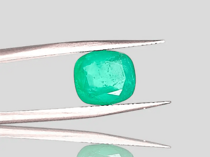 2.95ct Medium Green Cushion Cut Ethiopian Emerald, 100% Natural Earth Mined Gemstone - SMSGEMS 