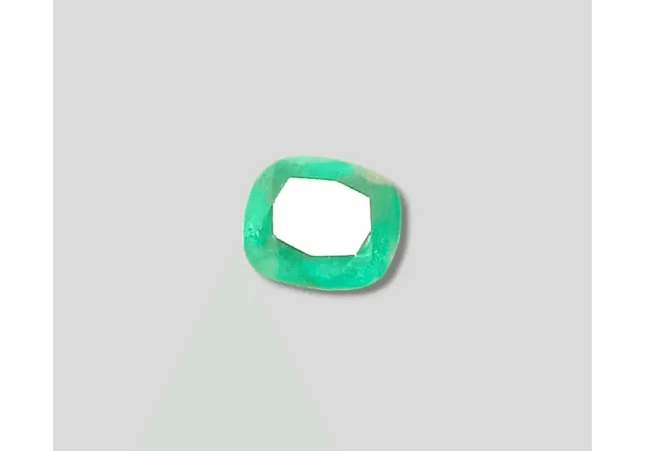 2.95ct Medium Green Cushion Cut Ethiopian Emerald, 100% Natural Earth Mined Gemstone - SMSGEMS 