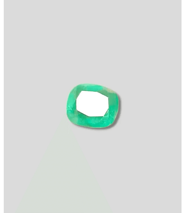 2.95ct Medium Green Cushion Cut Ethiopian Emerald, 100% Natural Earth Mined Gemstone - SMSGEMS 