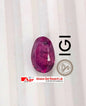 IGI Certified 3.48ct Deep Purple Red mozambique Ruby, 100% Natural Untreated Gemstone