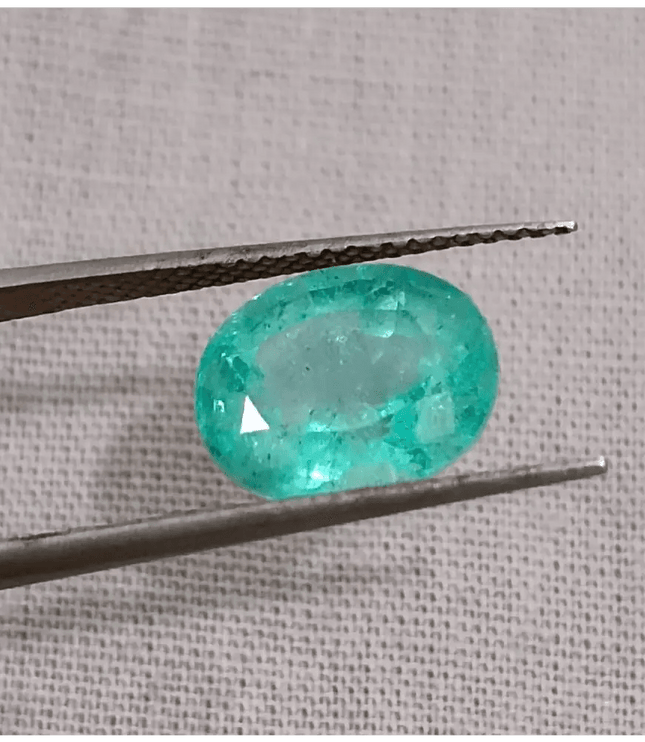 3.00ct Pastel Green Russian Emerald , 100% Natural Earth Mined Gem. - SMSGEMS 