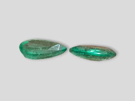 3.01ct Pear Cut Zambian Emerald Pair, 100% Natural Earth Mined Gemstone. - SMSGEMS 