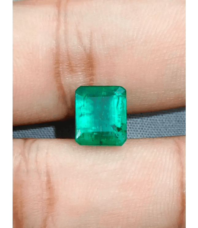3.33ct Top Golden Green Swat Emerald, 100% Natural Gemstone - SMSGEMS 