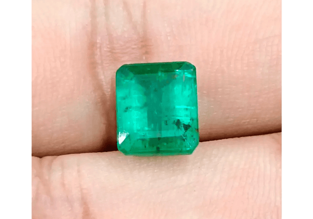 3.33ct Top Golden Green Swat Emerald, 100% Natural Gemstone - SMSGEMS 
