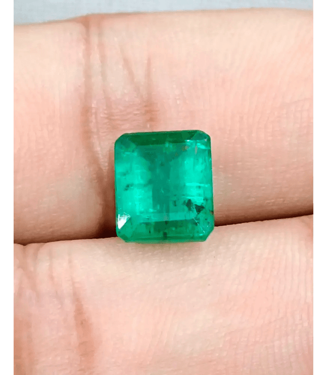 3.33ct Top Golden Green Swat Emerald, 100% Natural Gemstone - SMSGEMS 
