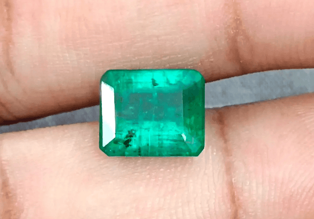 3.33ct Top Golden Green Swat Emerald, 100% Natural Gemstone - SMSGEMS 