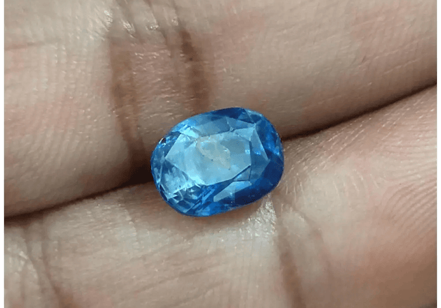 3.37ct IGI Certified Blue Ceylon Sapphire, Natural untreated Gem - SMSGEMS 