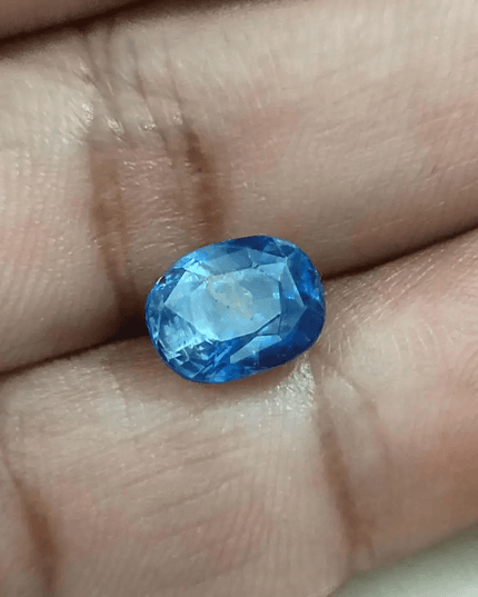3.37ct IGI Certified Blue Ceylon Sapphire, Natural untreated Gem - SMSGEMS 