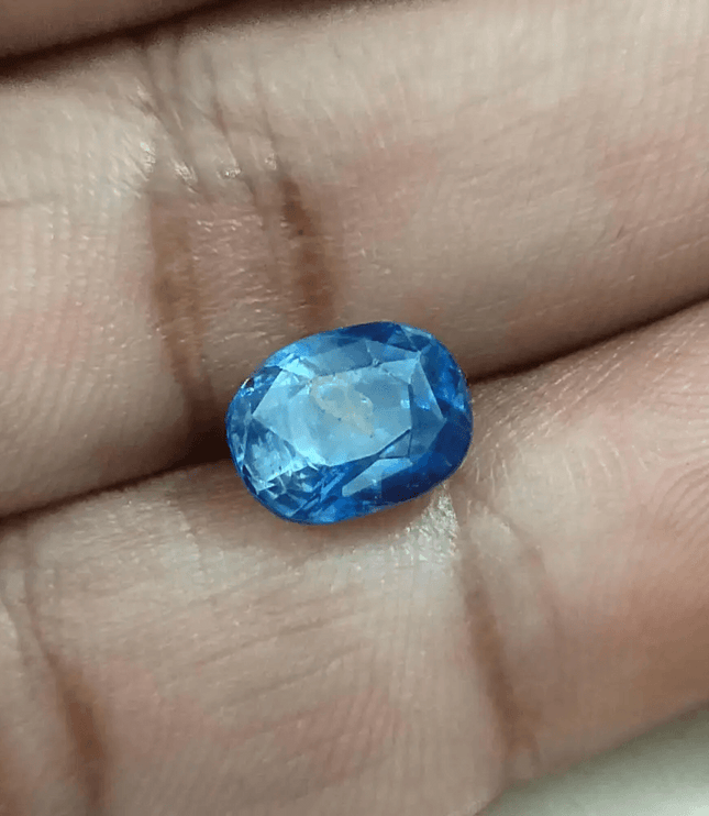 3.37ct IGI Certified Blue Ceylon Sapphire, Natural untreated Gem - SMSGEMS 
