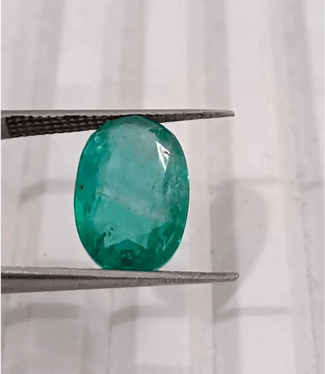 3.40ct Certified Zambian Emerald, 100% Natural Gem - SMSGEMS 
