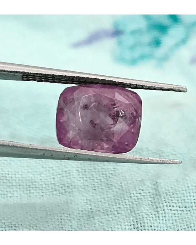 3.45ct Certified Purplish Pink Ceylon Sapphire, Natural untreated Gemstone - SMSGEMS 