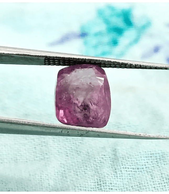 3.45ct Certified Purplish Pink Ceylon Sapphire, Natural untreated Gemstone - SMSGEMS 