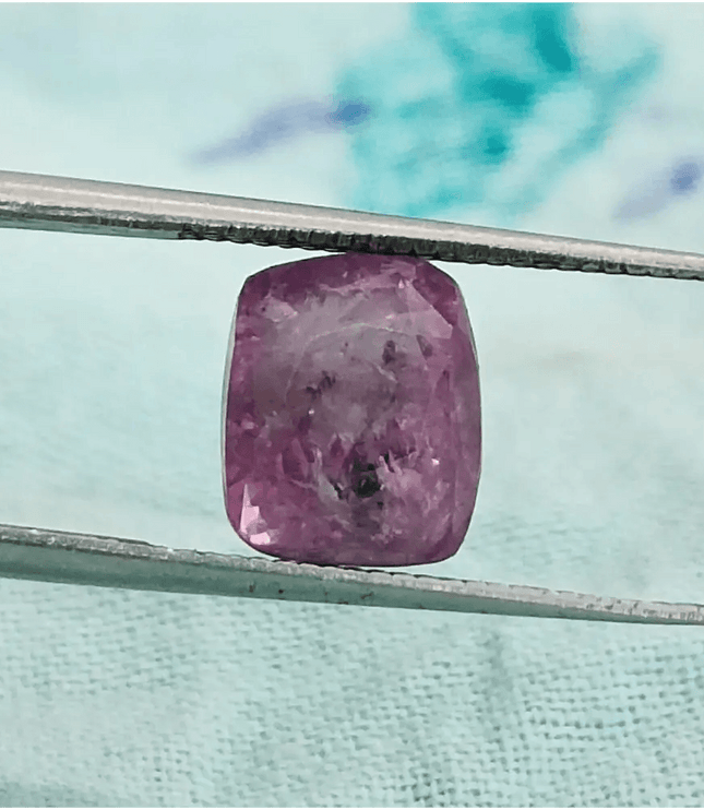 3.45ct Certified Purplish Pink Ceylon Sapphire, Natural untreated Gemstone - SMSGEMS 