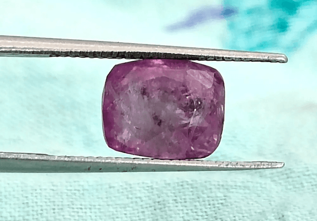 3.45ct Certified Purplish Pink Ceylon Sapphire, Natural untreated Gemstone - SMSGEMS 