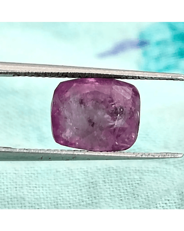 3.45ct Certified Purplish Pink Ceylon Sapphire, Natural untreated Gemstone - SMSGEMS 