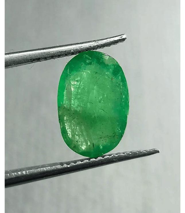 3.45ct Grass Green Emerald, 100% Natural Gem - SMSGEMS 