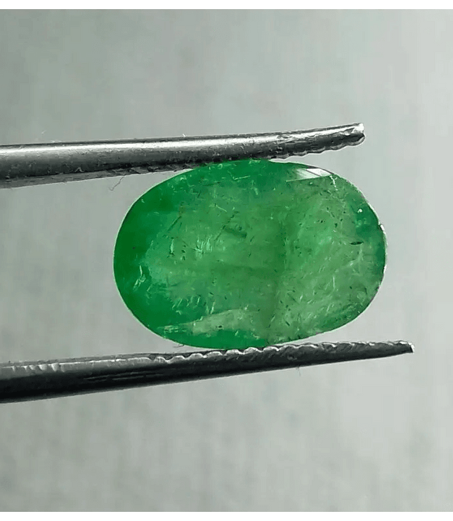3.45ct Grass Green Emerald, 100% Natural Gem - SMSGEMS 