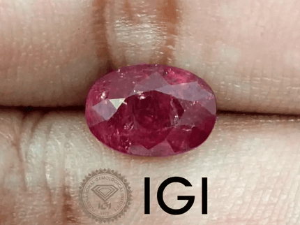 3.48ct IGI Certified Blood Red Burmese Ruby, Natural Untreated Gemstone - SMSGEMS 
