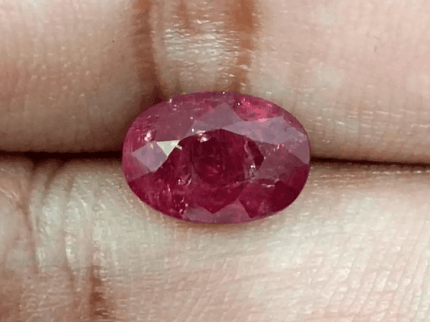 3.48ct IGI Certified Blood Red Burmese Ruby, Natural Untreated Gemstone - SMSGEMS 