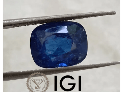 3.51ct IGI Certified Royal Blue Ceylon Sapphire, 100% Natural only heated Earth Mined Gemstone. - SMSGEMS 