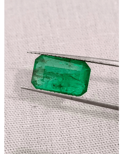 3.55ct Deep Vivid Swat Emerald, 100% Natural Earth Mined Gemstone - SMSGEMS 