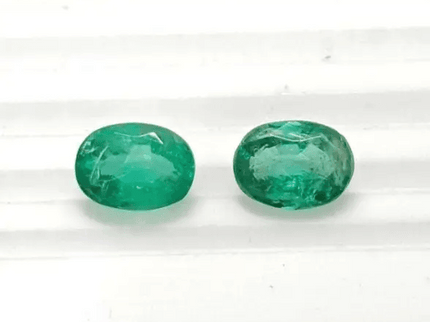3.56ct Matching Vivid Emerald Pair, 100% Natural Gems - SMSGEMS 