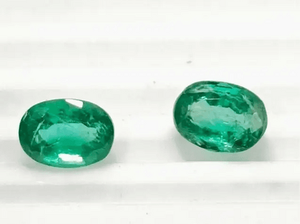3.56ct Matching Vivid Emerald Pair, 100% Natural Gems - SMSGEMS 