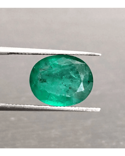 3.57ct Top Deep Bright Green Emerald, 100% Natural Gem - SMSGEMS 